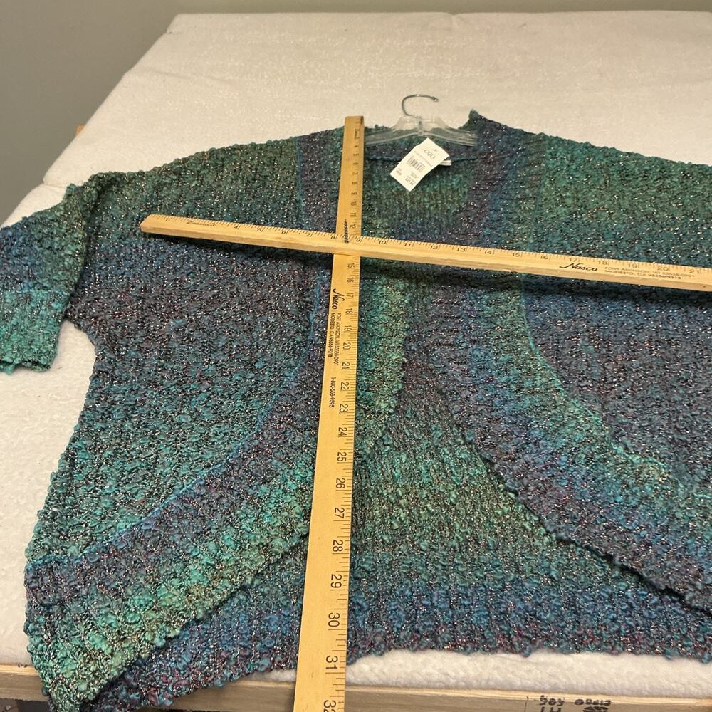 Cato Women's Auqua N Open Front Cardigan Sweater Size 18/20 3/4 Sleeve NWT.3539 - Picture 9 of 14